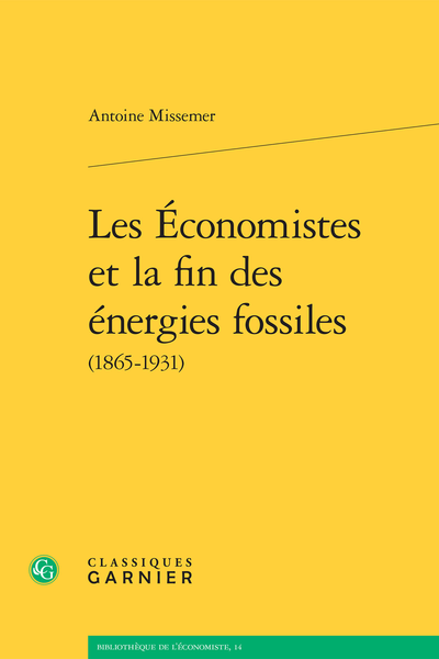 Les Économistes et la fin des énergies fossiles (1865-1931) cover